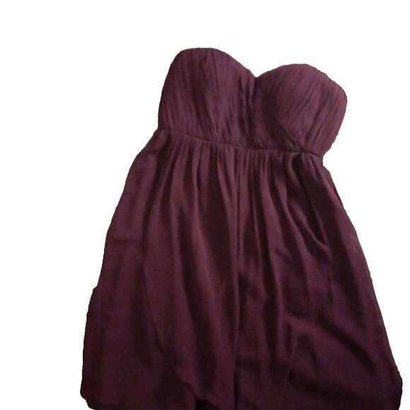 Donna Morgan Strapless Purple Elegant Formal Evening Wedding Dress Sz 6 - Picture 1 of 4